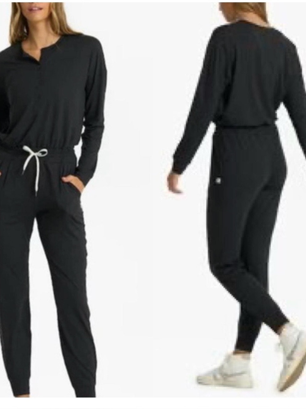 Vuori Lux Henley Jumpsuit - Navy